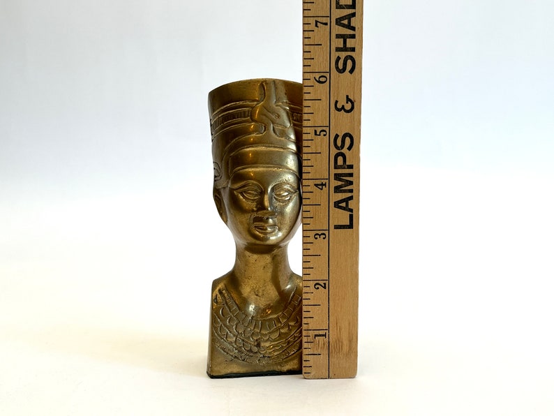 Brass Egyptian Bust Figurine image 10