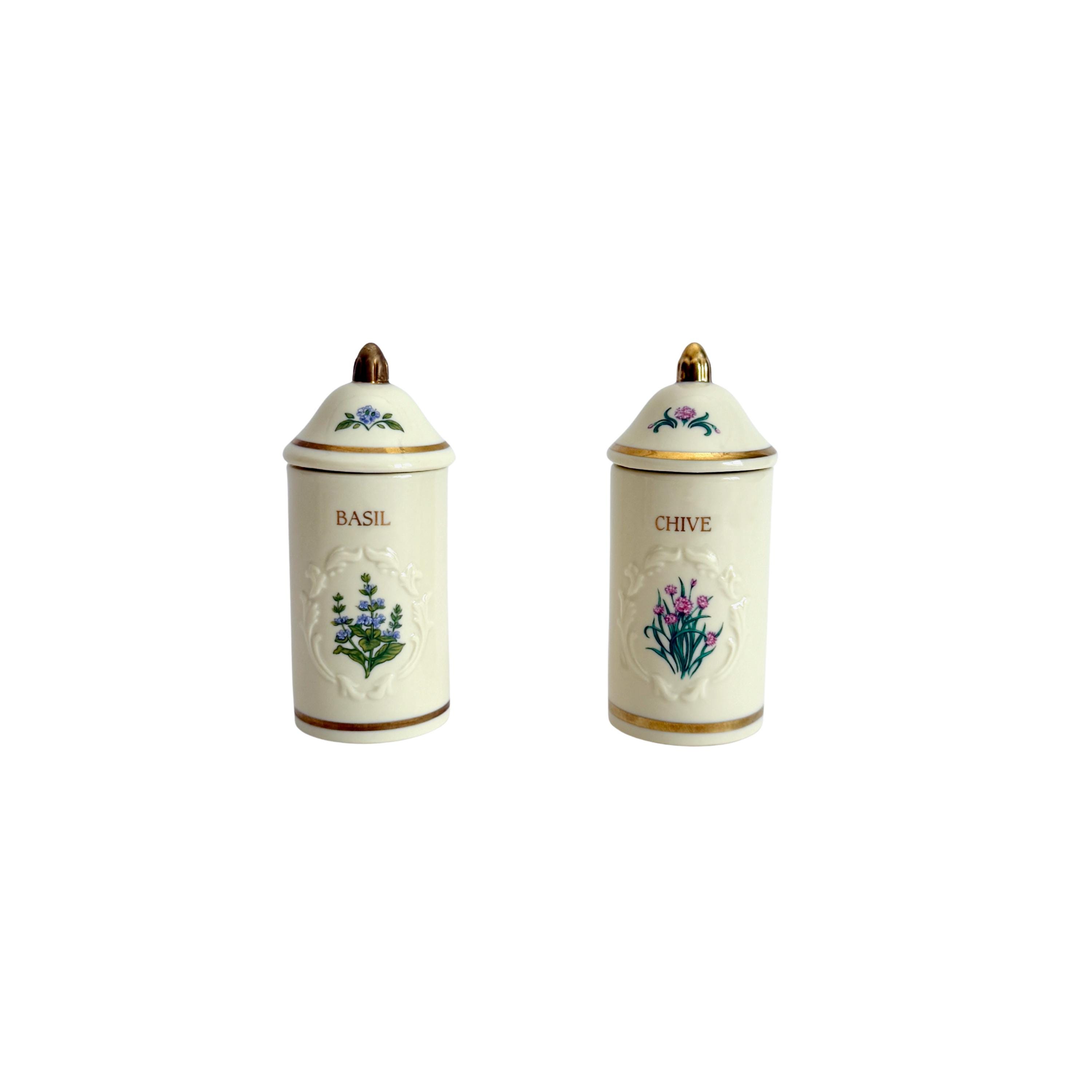 Vintage Lenox Spice Garden Porcelain Herb Jar – 1992 - Choose Your