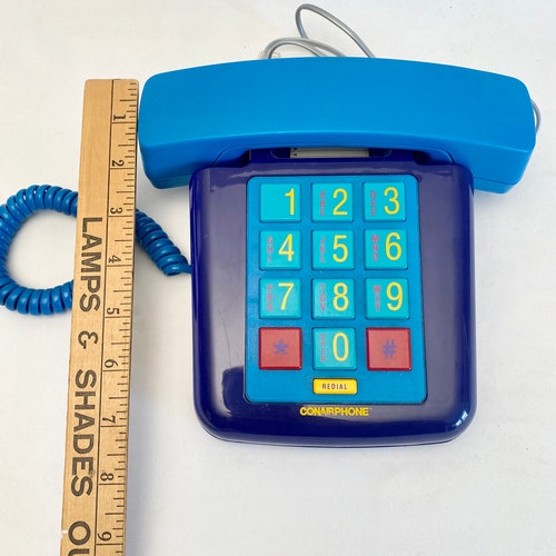 Vintage 1990s Color Brights Conair Landline shops Phone | Push Button Home Phone Retro Teal Purple SW2006