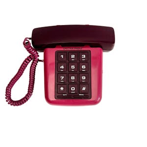 Vintage Burgundy Spectra-Phone DP-1: Retro Landline Desk Phone