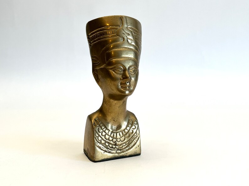 Brass Egyptian Bust Figurine image 6