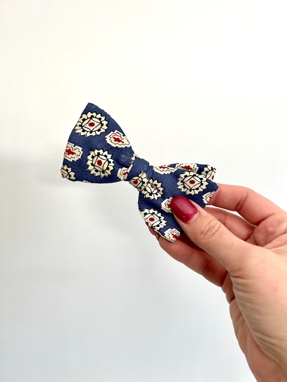 Vintage Silk Bow Tie | 1950s 60s - image 5