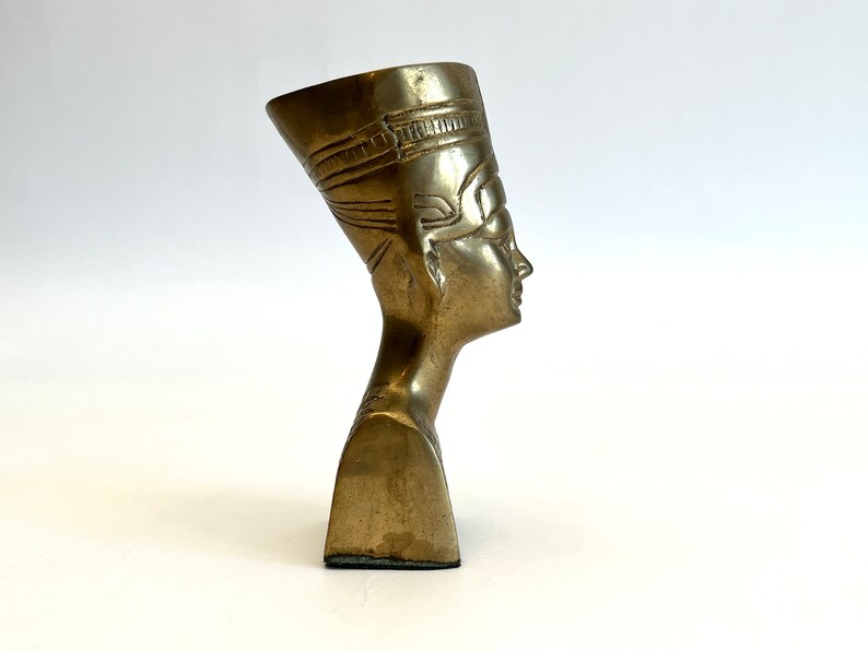 Brass Egyptian Bust Figurine image 5