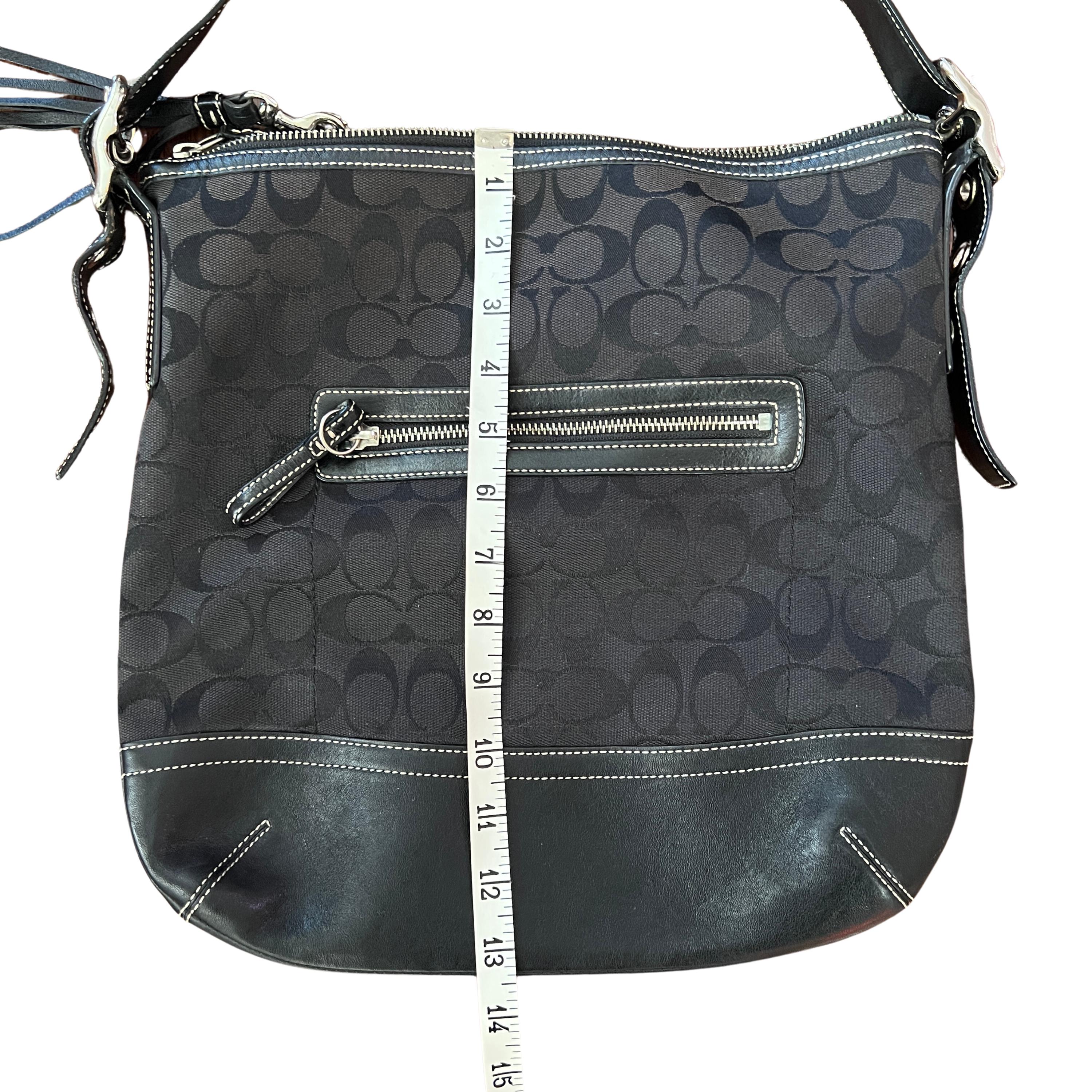 Vintage Y2K Coach Black Signature Shoulder Bag – Classic Coach