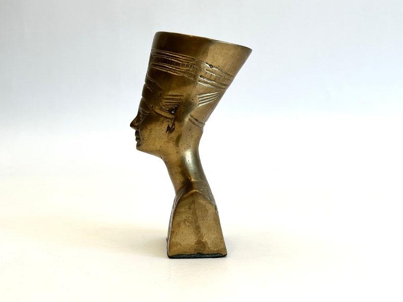 Brass Egyptian Bust Figurine image 3