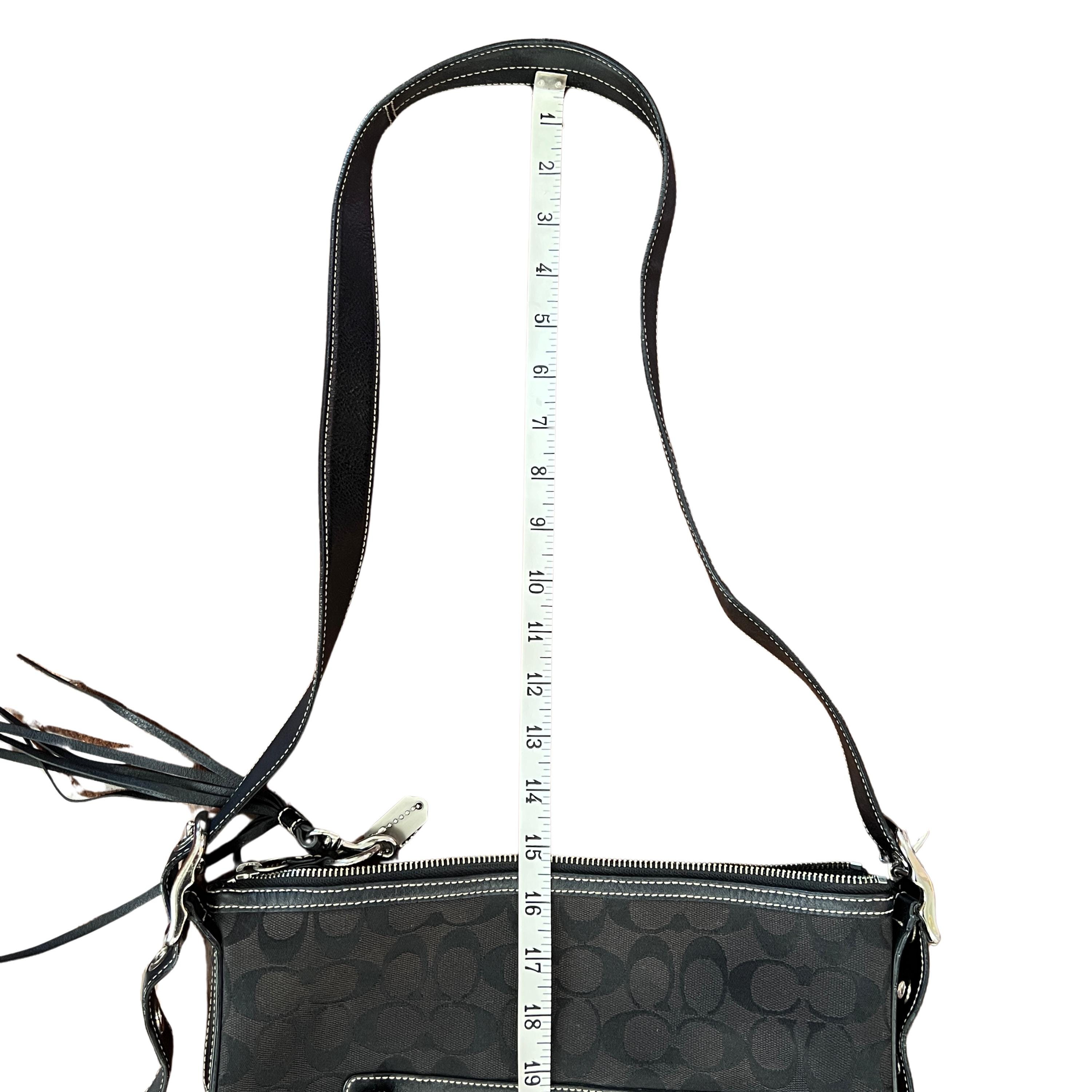 Vintage Y2K Coach Black Signature Shoulder Bag – Classic Coach