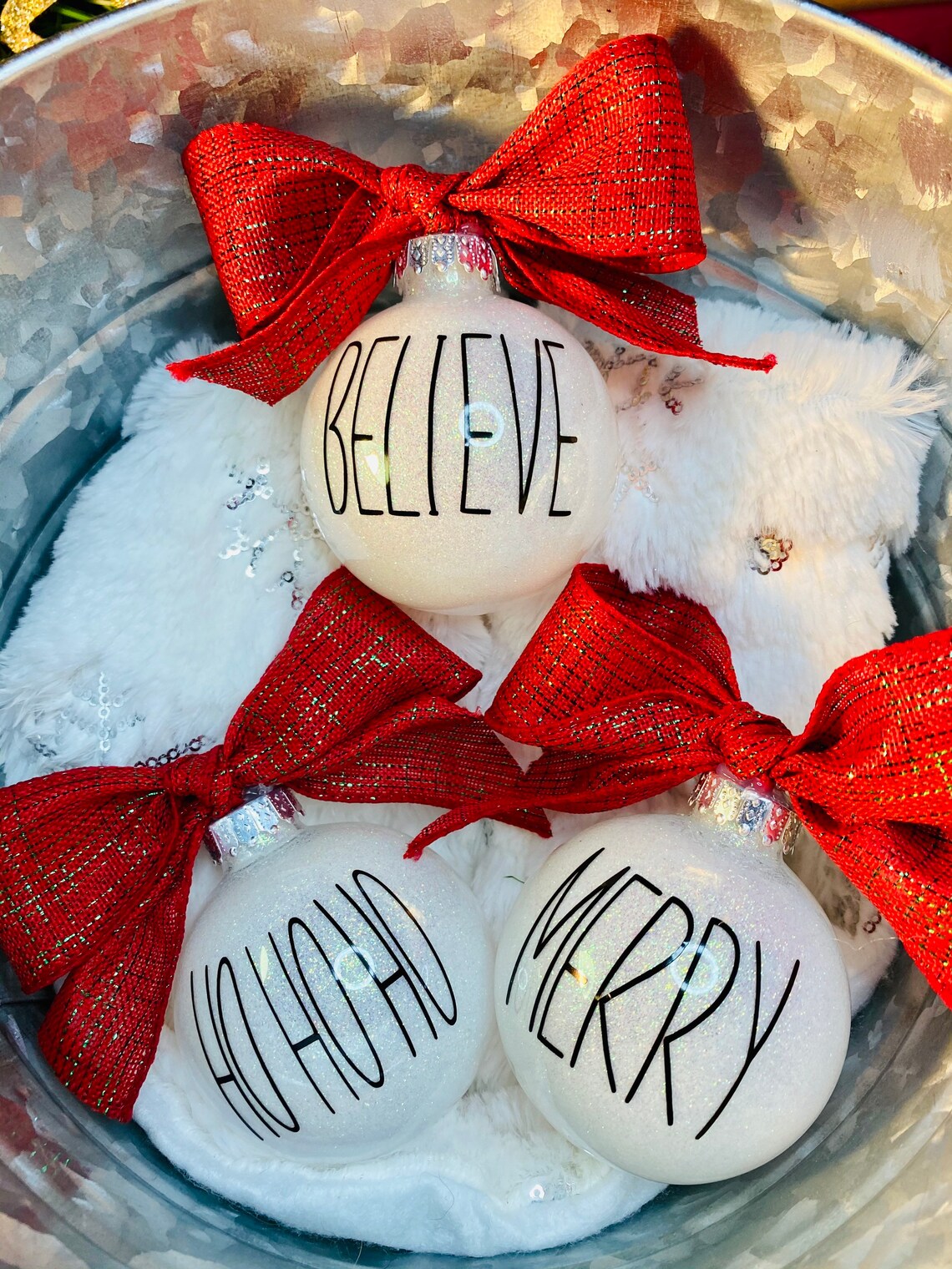 Rae Dunn Inspired Christmas Ornaments Etsy UK