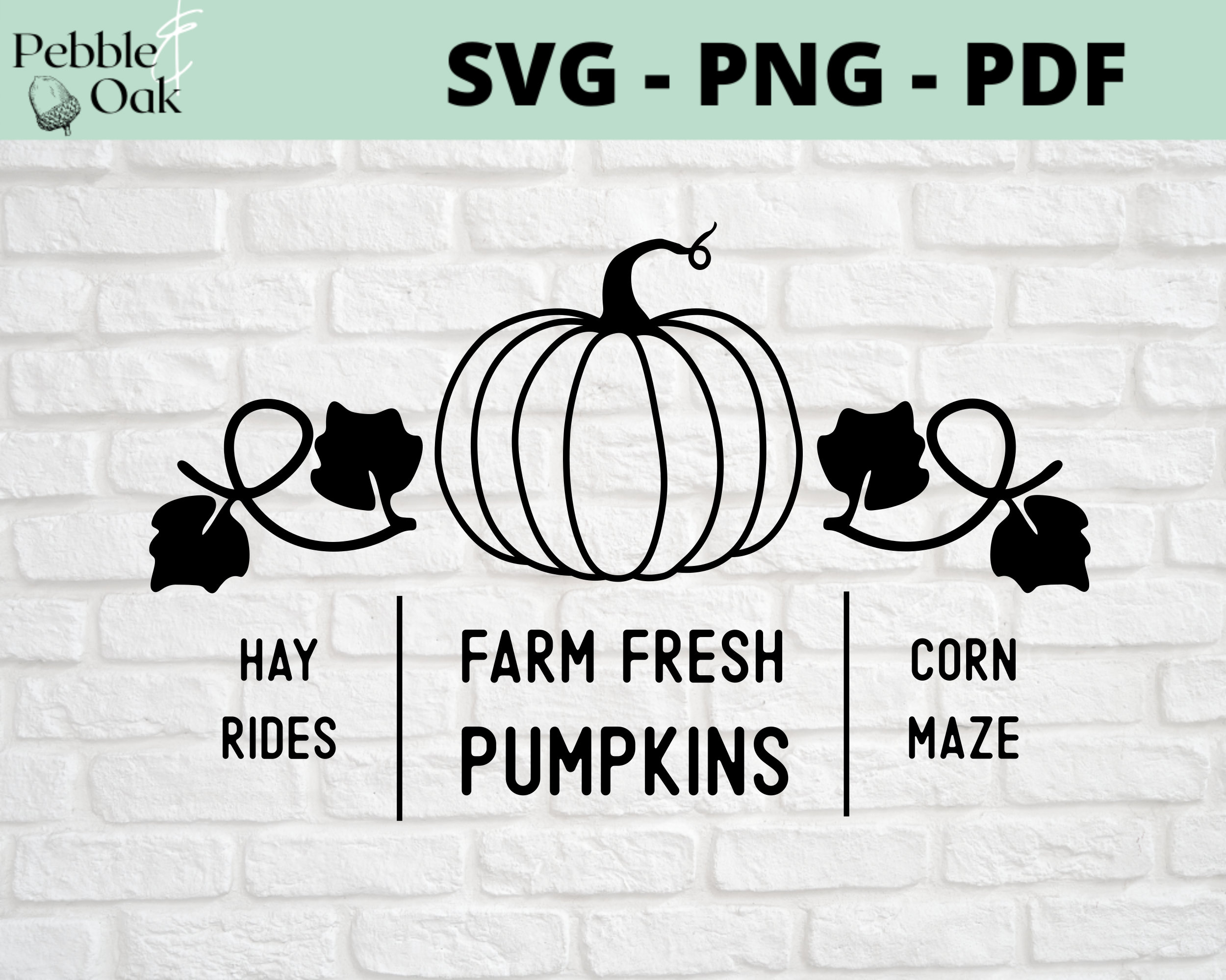 Farm Fresh Pumpkins SVG - Autumn SVG - Fall Cut File - Rustic Fall Sign ...