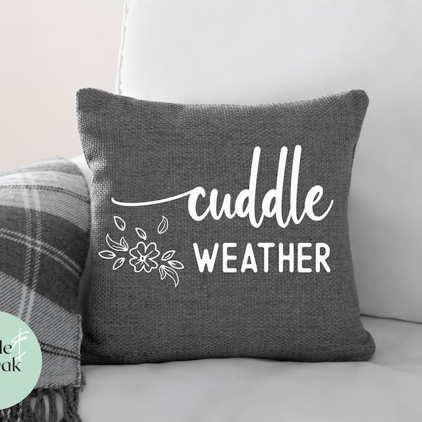 Cuddle Weather SVG - Autumn SVG - Fall Season File - Rustic Fall Sign- Farmhouse Sign Svg - Fall Cricut File - Fall Couple Svg - Snuggle Svg