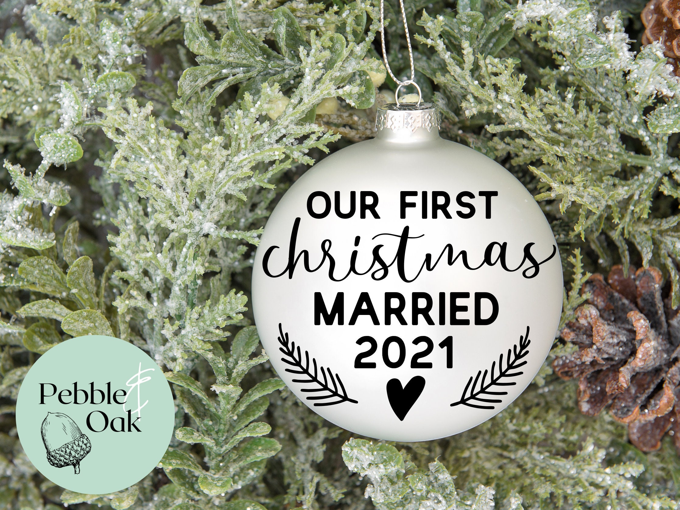 Our First Christmas Married SVG Marriage Cut File Etsy
