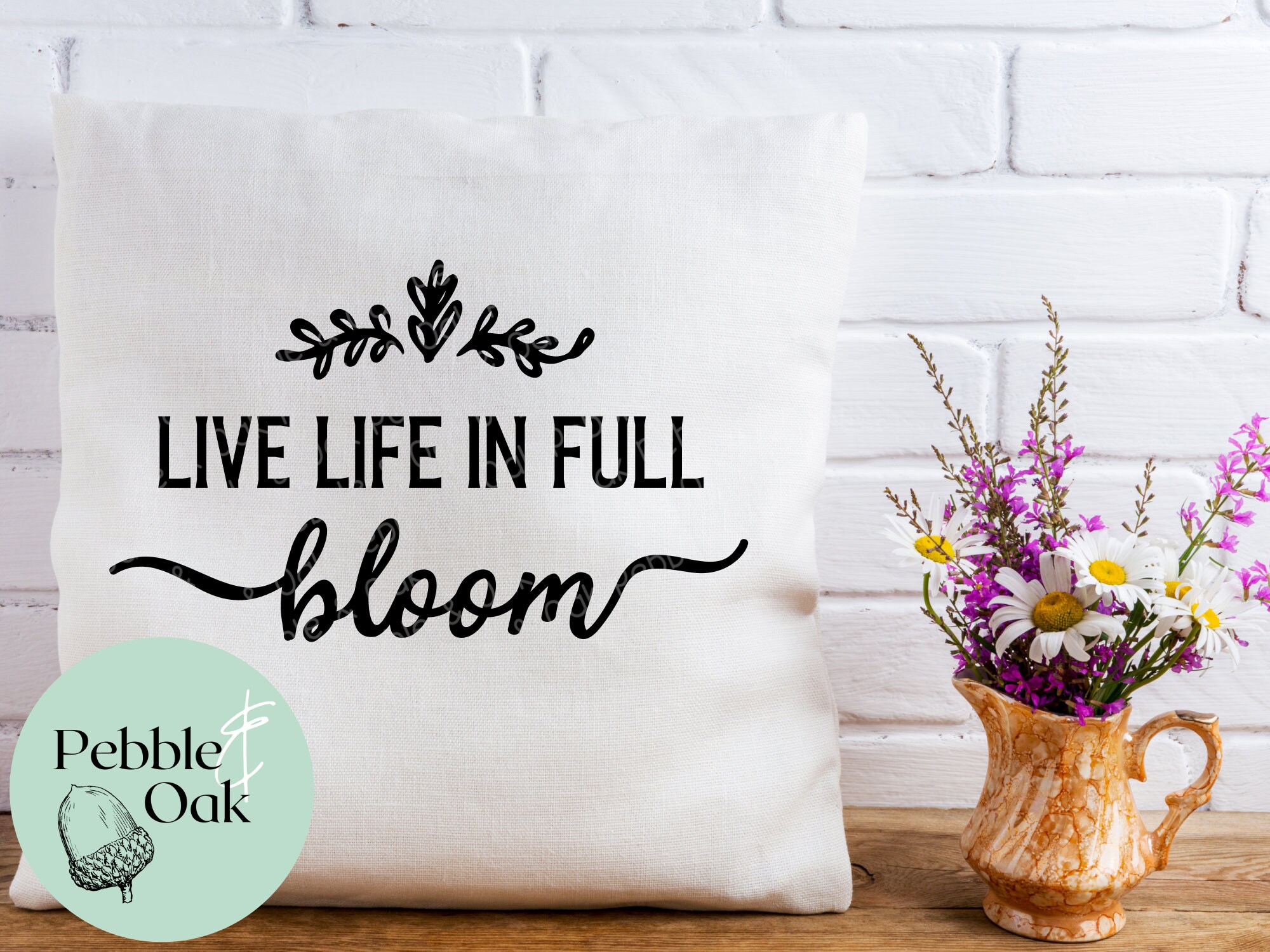 Live Life in Full Bloom SVG - Spring Blooms SVG - Positive Quote Svg ...
