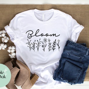 Bloom SVG - Bloom Cut File - Wildflower Svg - Plant Mama SVG - Positivity Clipart - Gardening Goddess Svg - Spring Flowers Svg