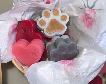 Paw Prints and Hearts Wax Melts