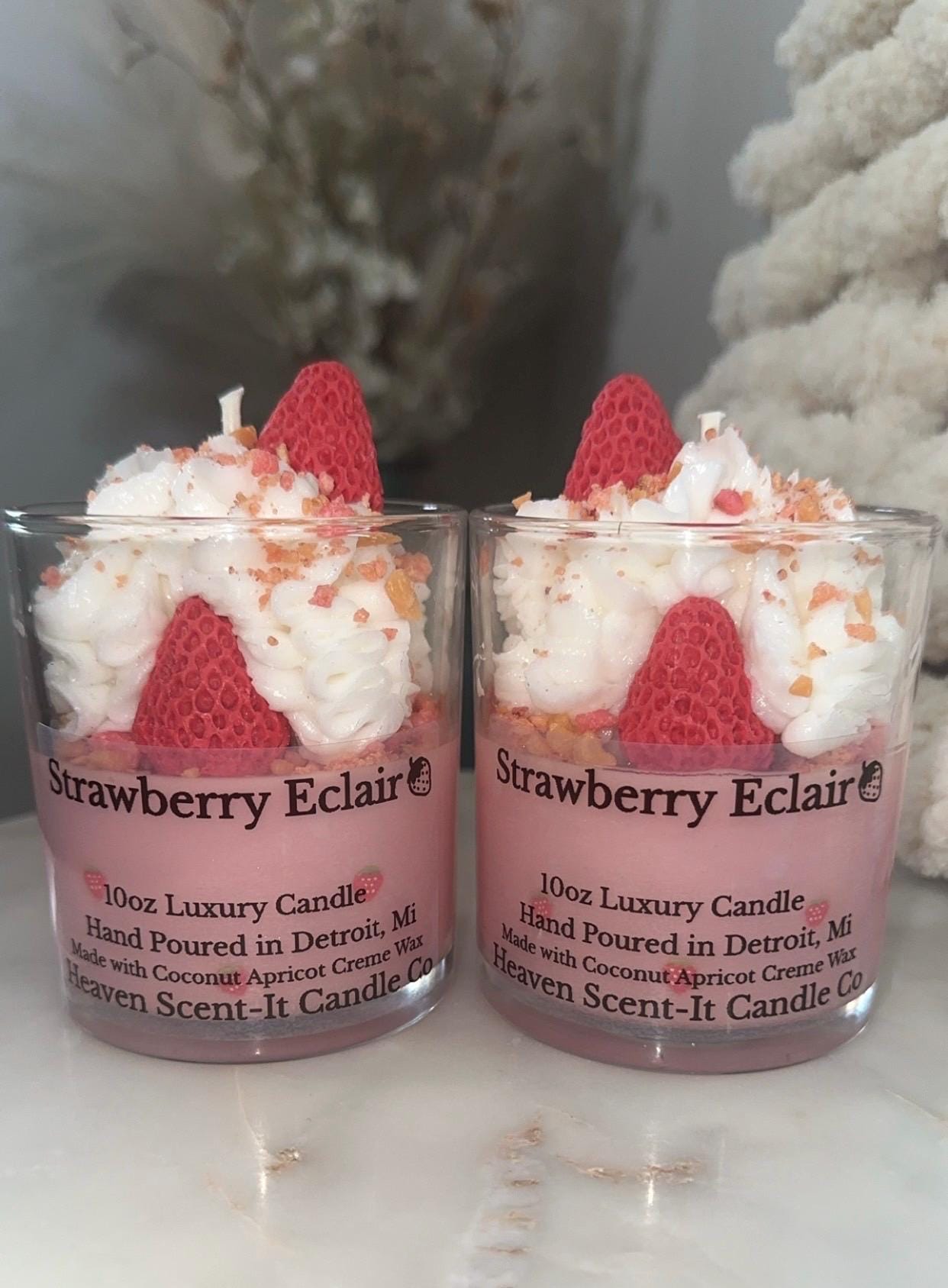 Strawberry Eclair Candle
