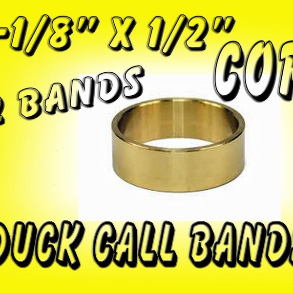 Duck Call Bands, Copper 1-1/8" X 1/2" (1 dozen) 12 Bands