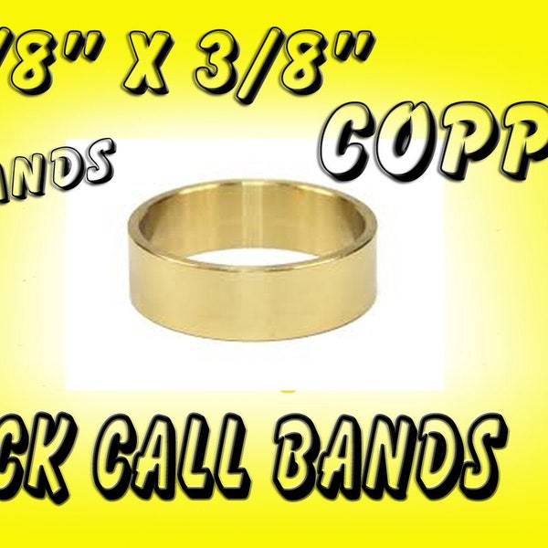 Duck Call Bands, Copper 1-1/8" X 3/8" (1 dozen) 12 Bands