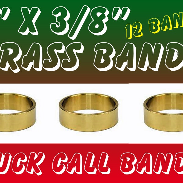 Duck Call Bands, Brass 1" X 3/8" (1 dozen) 12 Bands