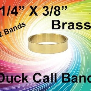 Aluminum 1-1/4" X 1/2", Duck Call Bands 12 each 1 dozen 