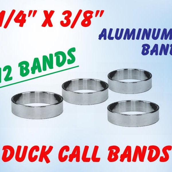 Duck Call Bands, Aluminum 1-1/4" X 3/8", (1 dozen) 12 each