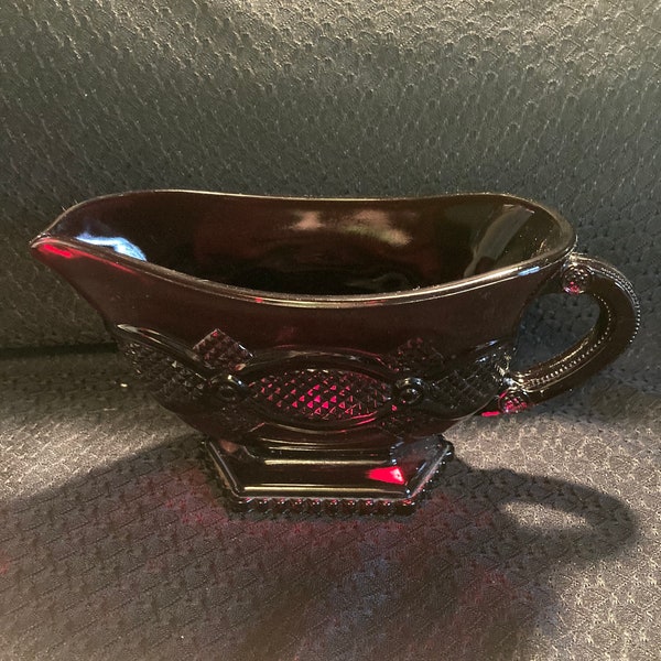 Vintage Avon Ruby Red Cape Cod Collection Gravy Boat