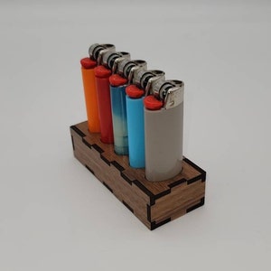 Plywood Lighter Holder (for regular sized BIC lighters)