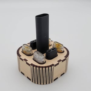 Circular Plywood Vape Cart Holder (for Luster Pods)