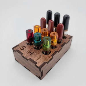 Engraved Plywood Vape Cart Holder (for 510 or Airo Pro carts)