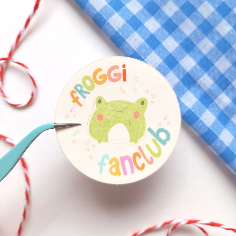 Cute Matte Vinyl Stickers Pack / Aesthetic Frog Sticker Set - Etsy