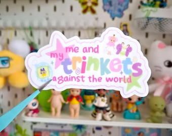 me and my trinkets cute glossy vinyl sticker
