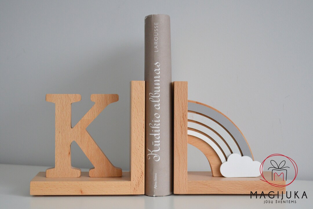 Bookend for Kids Room Personalised Baby Nursery Decor Bedroom Book End