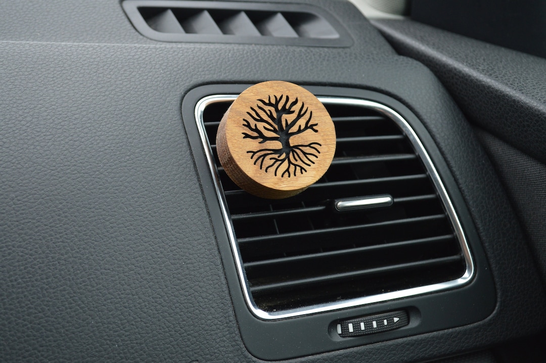 Natural Oak Wood Car Air Freshener, Car Gift Present, Refillable Car ...
