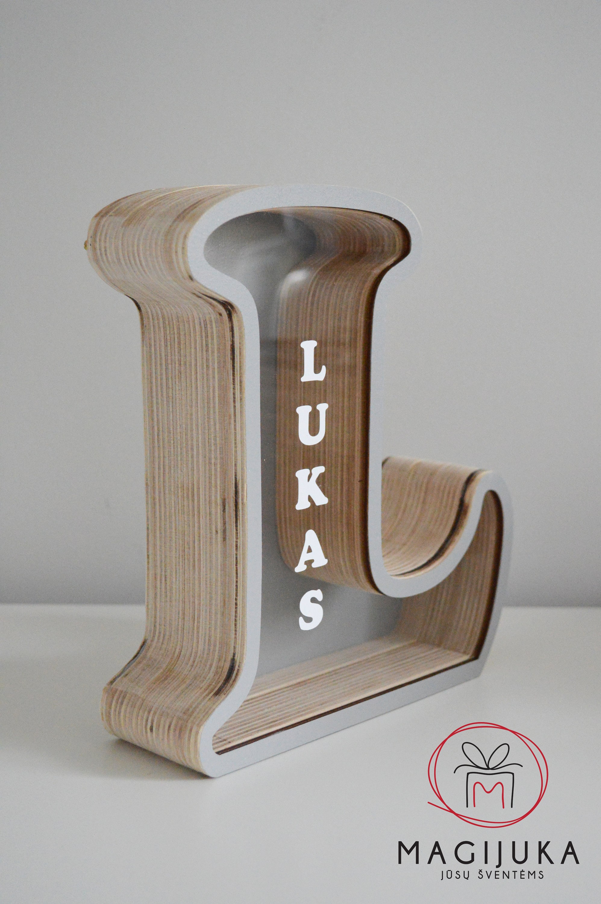 Personalized Piggy Bank Name Letter, First Initial Money Box Gift for ...
