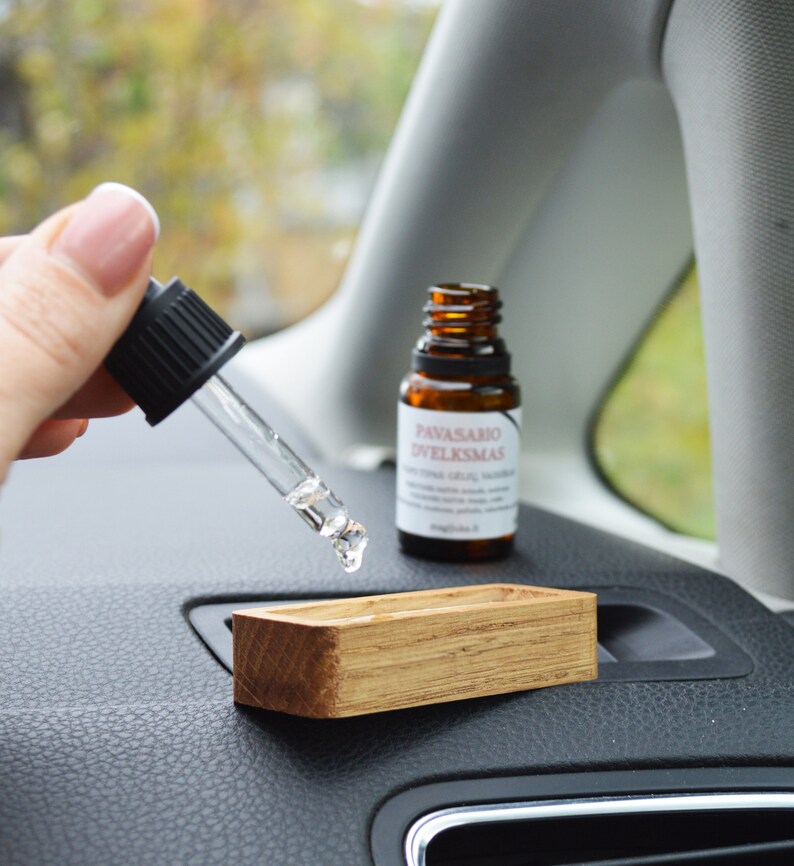 Bog Oak Wood Car Air Freshener, Car Gift Present, Refillable Car ...