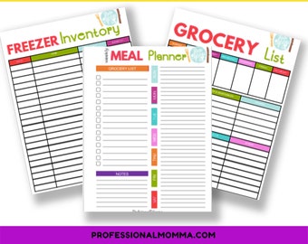 Meal Planner, Meal Planner Printable, Menu Planner, Weekly Meal Planner Template. PDF