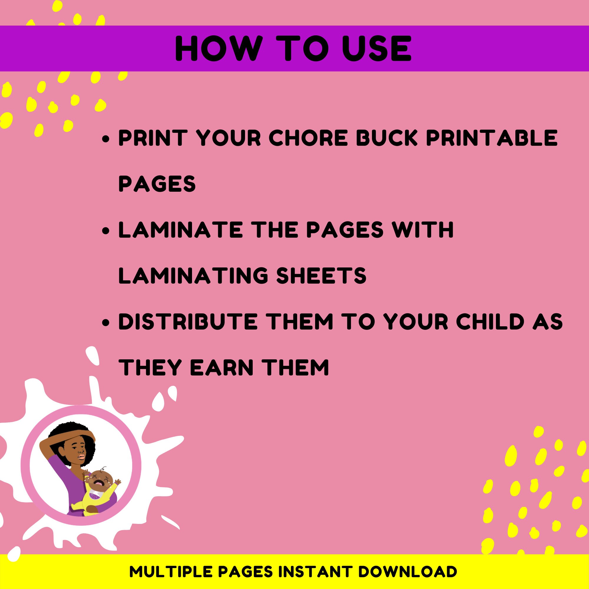 Chore Bucks, Chore Bucks Printable, Kids Chore Bucks, Kid Reward System ...
