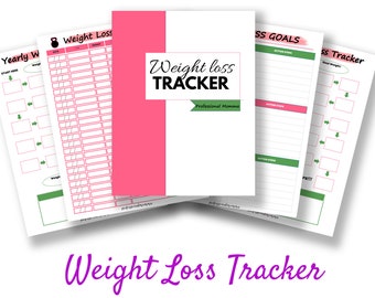 Weight Loss Tracker, Weight Loss Tracker Printable, Weight Loss Journal, Printable Weight Loss Journal