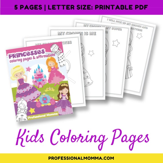 Coloring Pages for Kids Kids Coloring Pages Printable Kid - Etsy