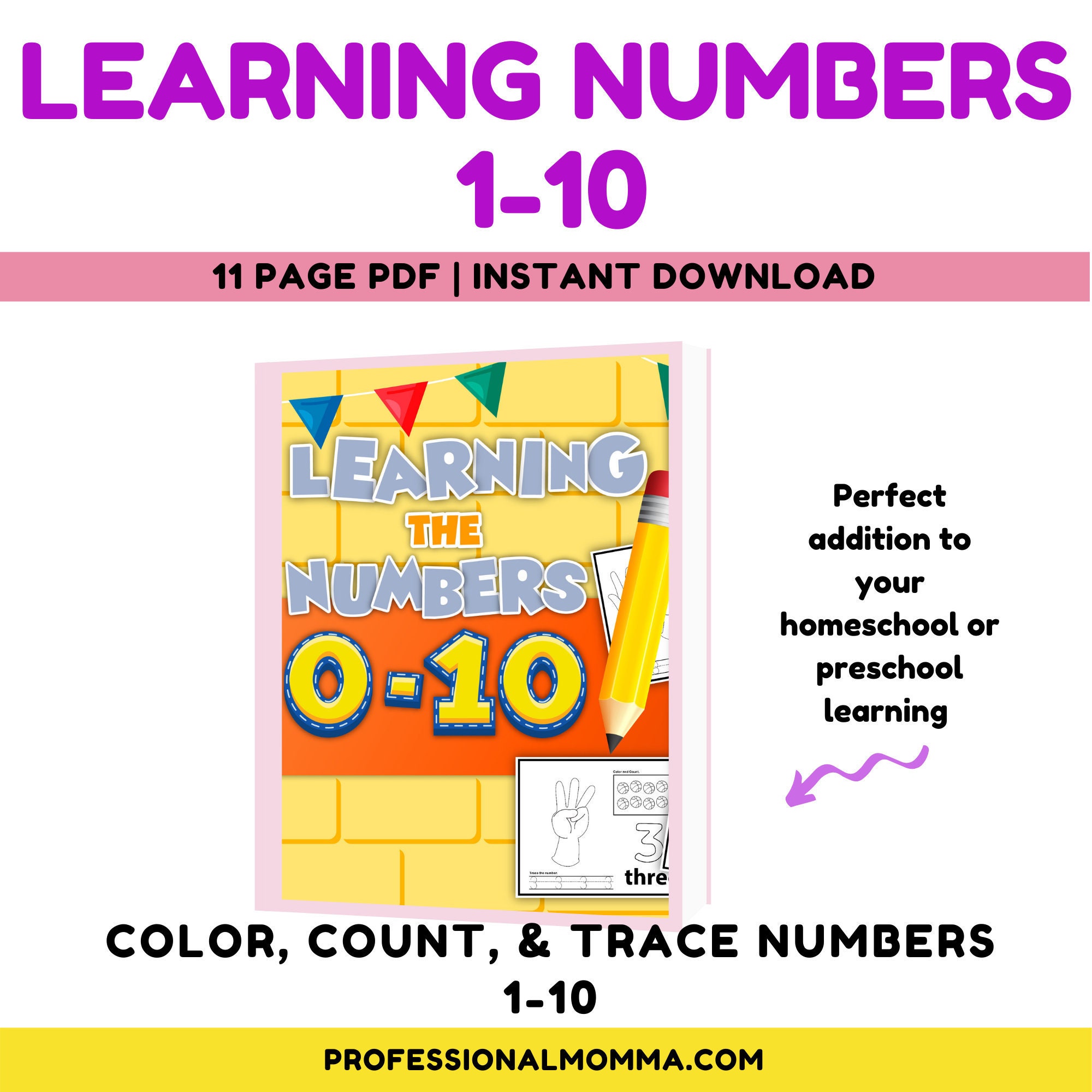 numbers worksheet numbers 1 10 learning worksheet learning etsy