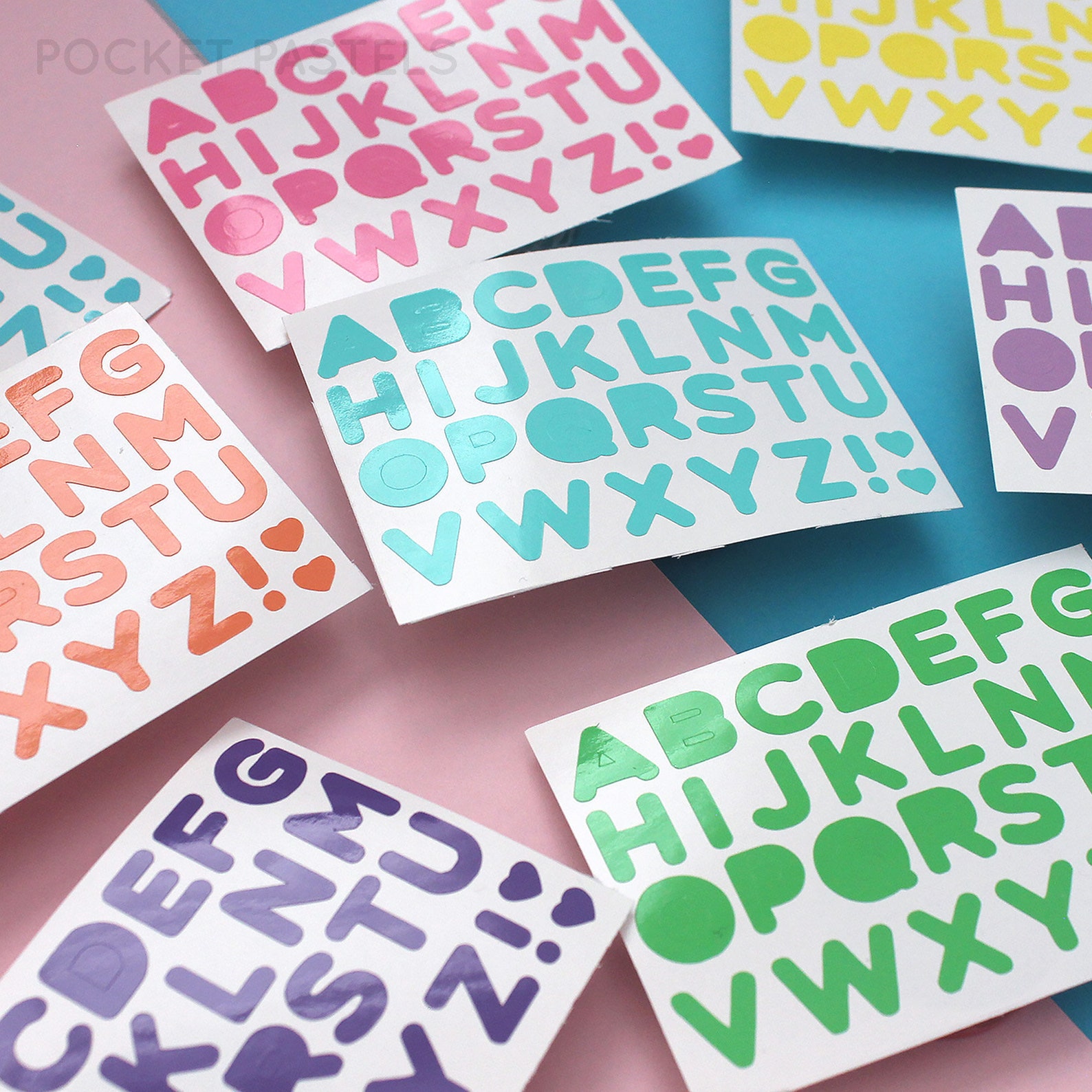 Alphabet Letters Vinyl Sticker Sheets Etsy