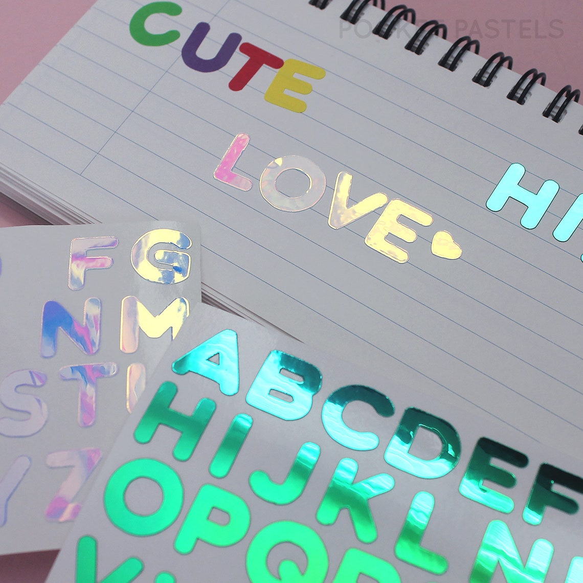 alphabet letters vinyl sticker sheets etsy