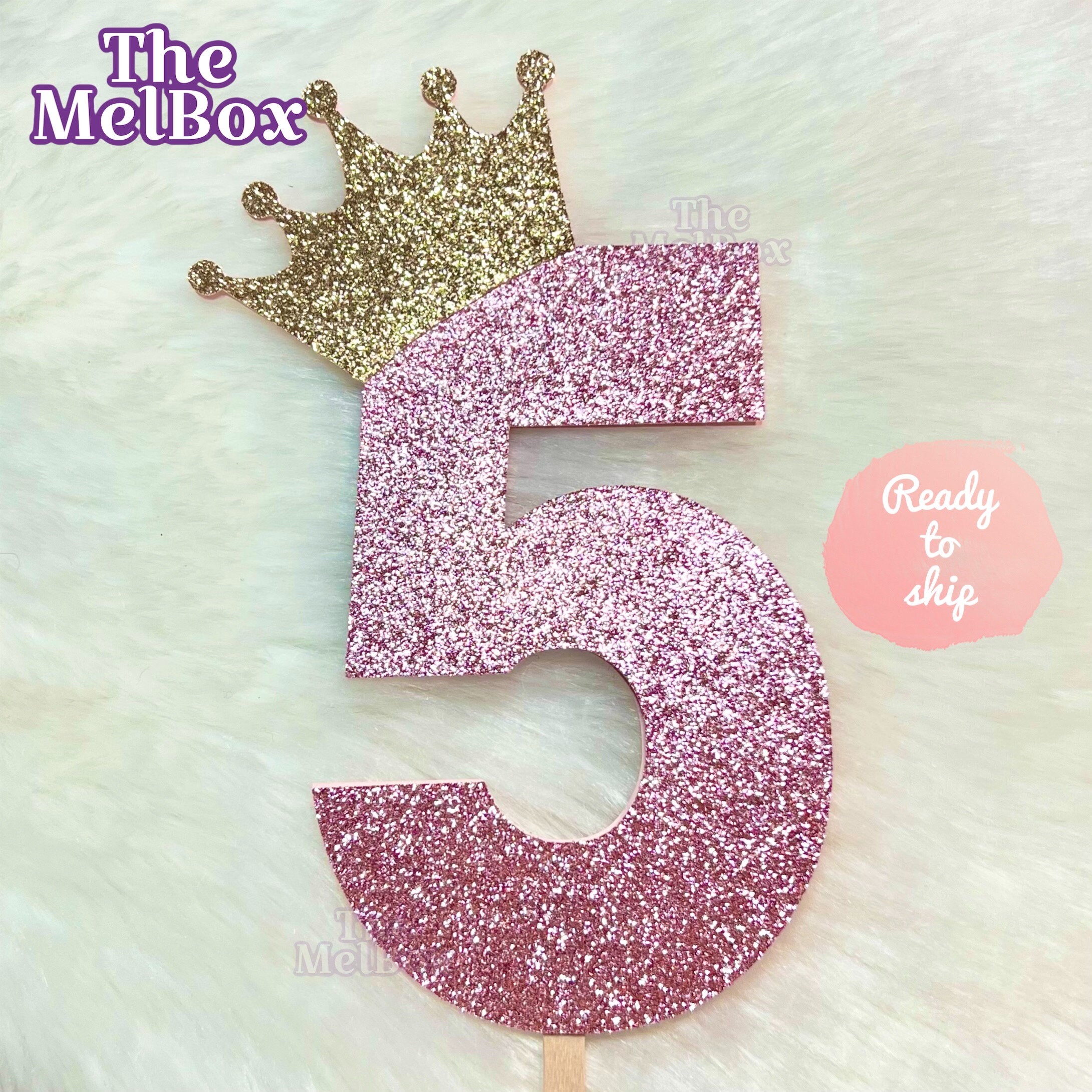 Crown Number Cake Topper, Birthday Cake Topper, Royal Birthday