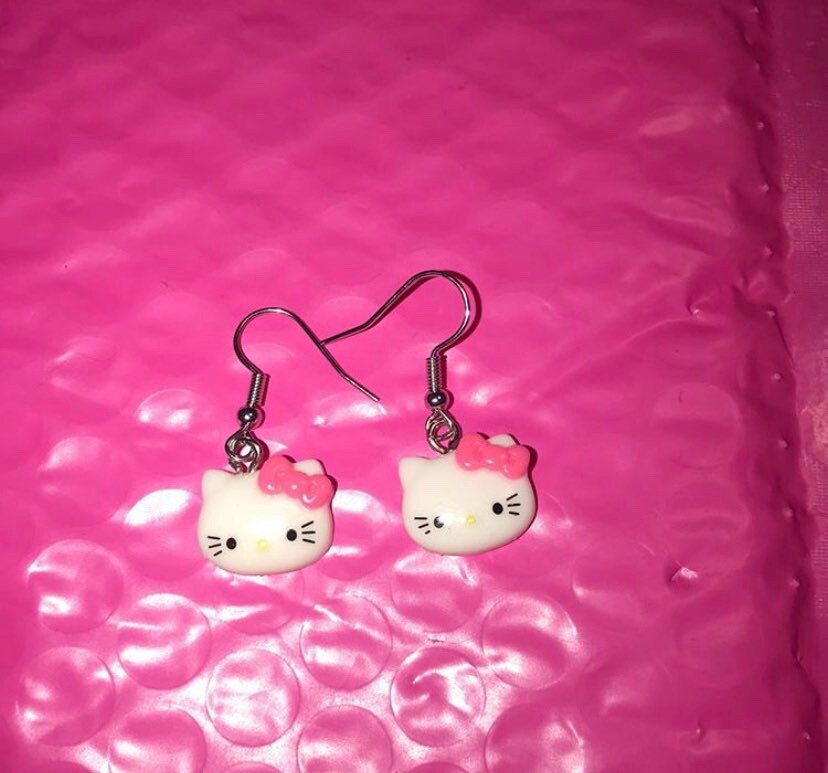 Hello Kitty Earrings Etsy