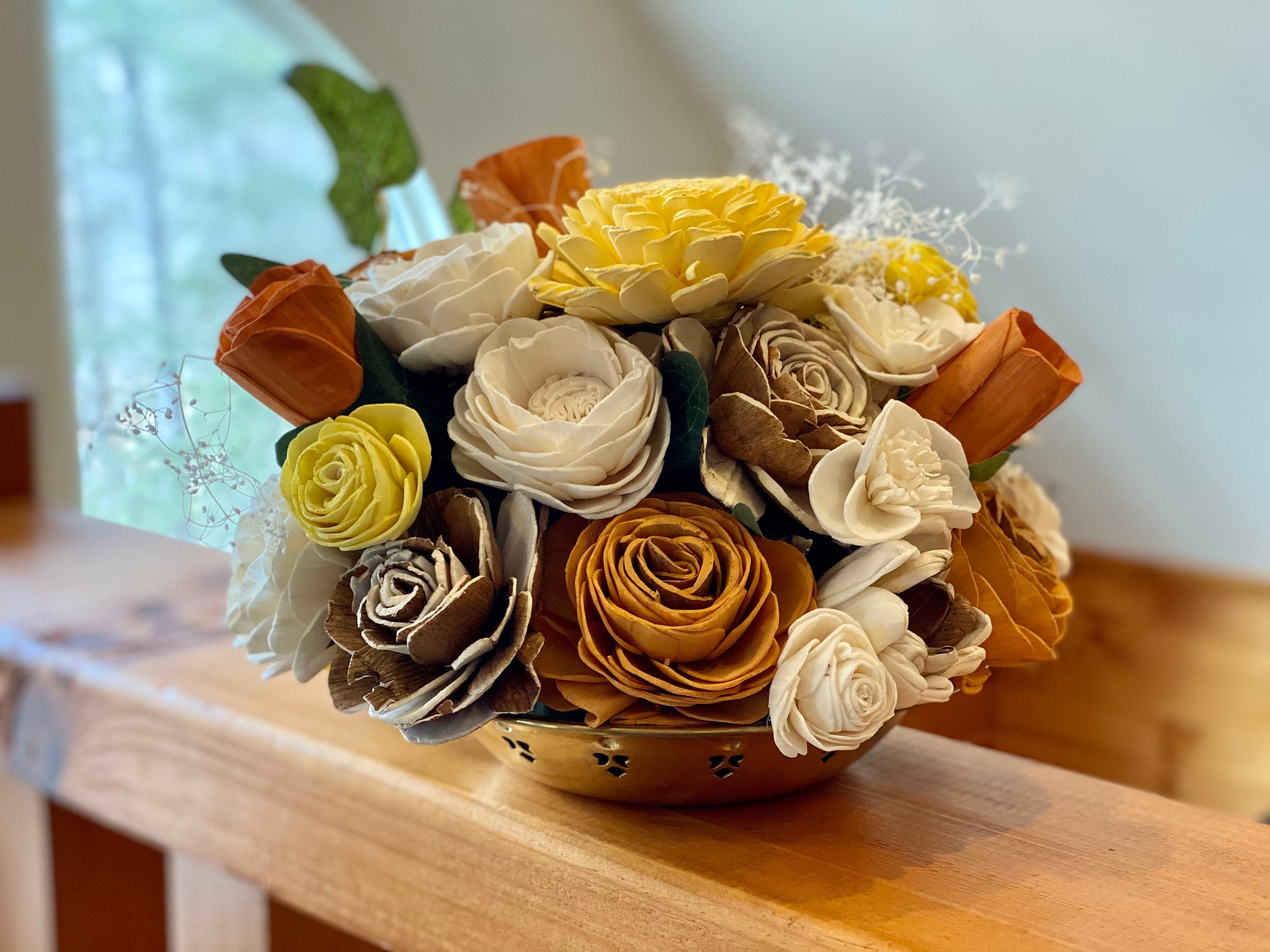 Custom Wood Flower Arrangements Centerpieces in a Variety of | Etsy