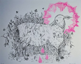 Burden of Bramble Risograph Print