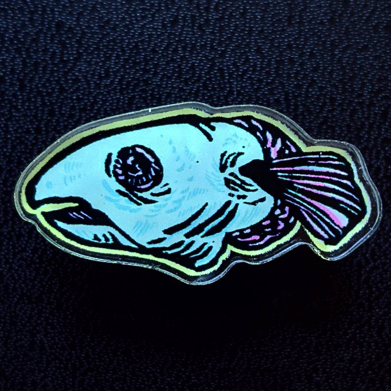Pinterest Fish Head Fish Head Acrylic Pin - Etsy