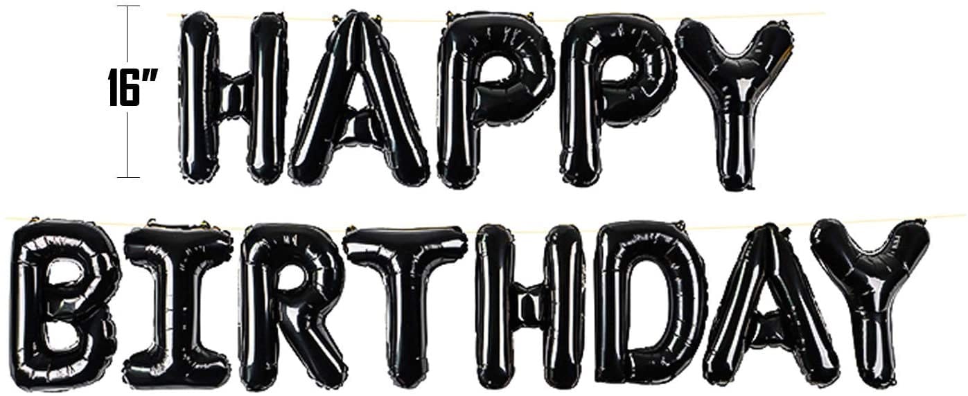 11 Colors Happy Birthday Banner Balloons Multicolored Bday Etsy