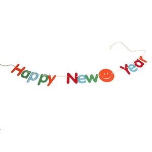 Cor feliz ano novo banner w string hny 2021 bunting guirlanda crianças celebração foto tiro sinal decorações reutilizáveis