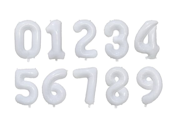 40 Inch Snow White Large Foil Number Balloons Big Balloon Floating