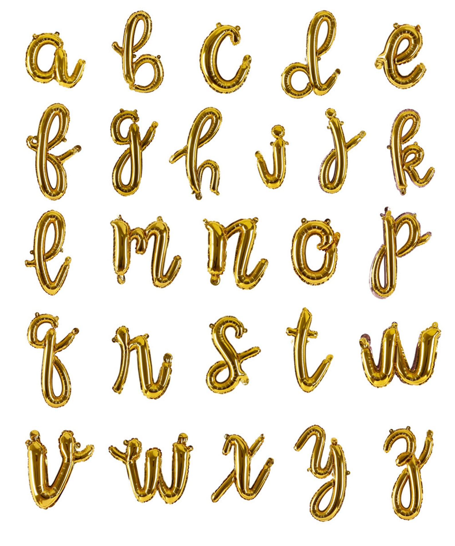 18 Inch Gold Cursive Script Foil Letter Balloons Number Etsy