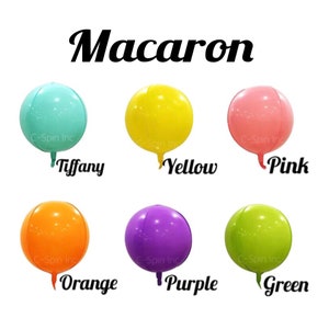 10&quot; 18&quot; 22&quot; 32&quot; inch 4D Macaron Round Sphere Ball Foil Balloons Mylar Birthday Party Christmas New Year Grad Anniversary Baby Shower Bride